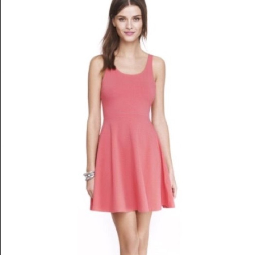 Coral a-line skater dress